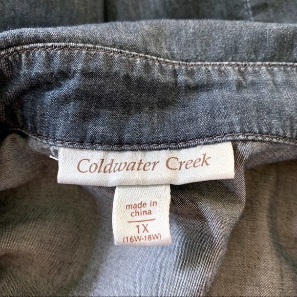🎯SOLD🎯Coldwater Creek Chambray Dress Size 1X - Picture 4 of 6